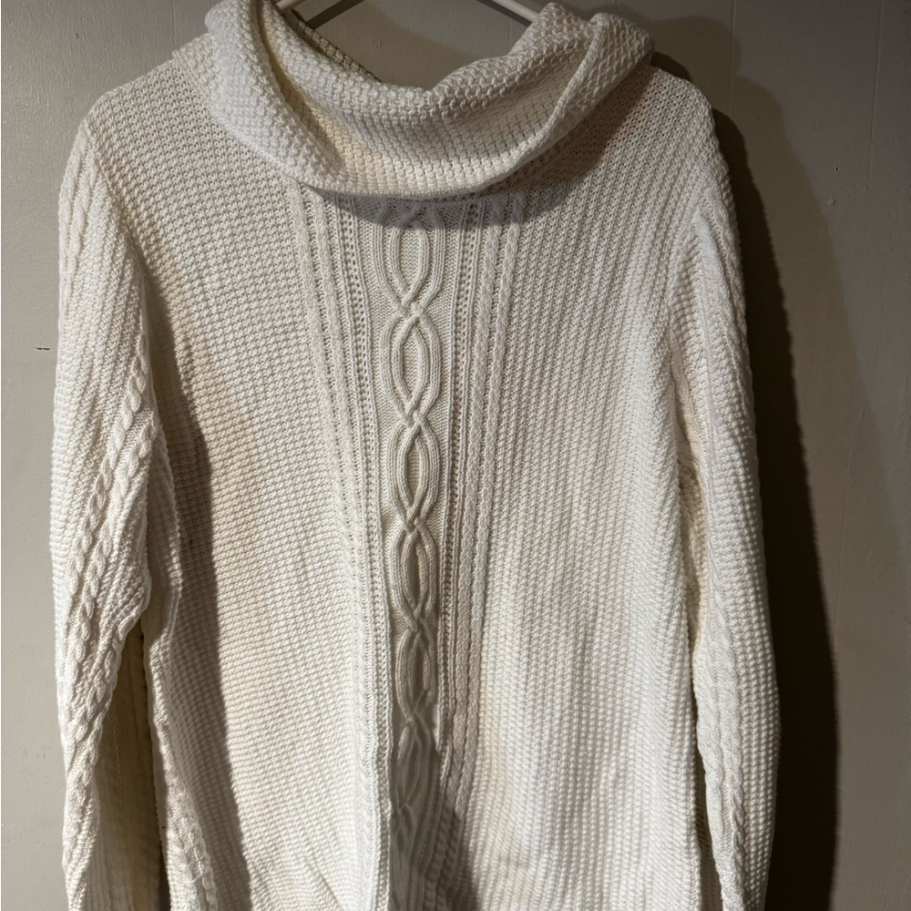 JEANNE PIERRE Cream Cowl Neck Sweater